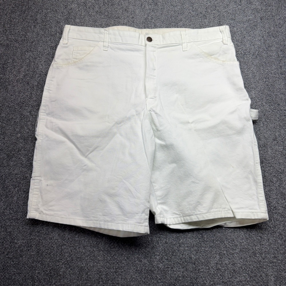Dickies Mens White Painter Utility Carpenter Shorts Size 38 Hammer Loop